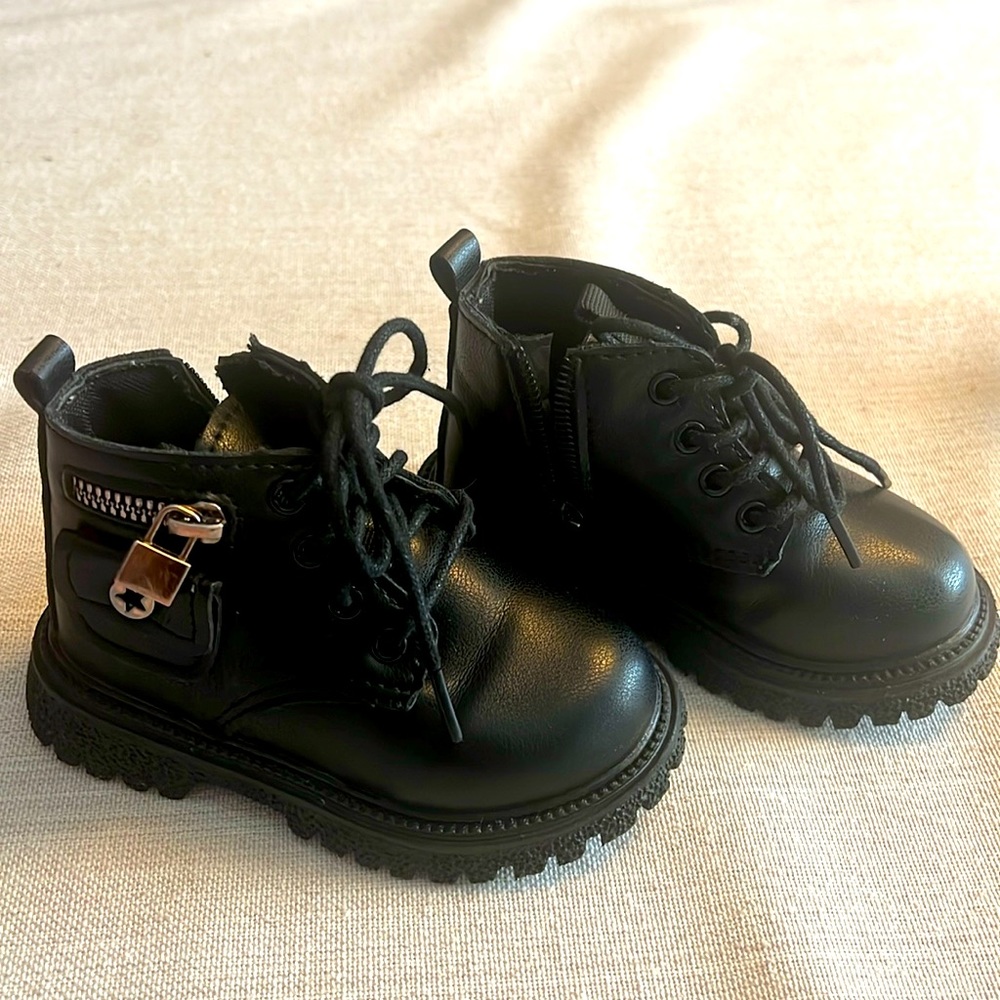 Toddler girl combat boots
